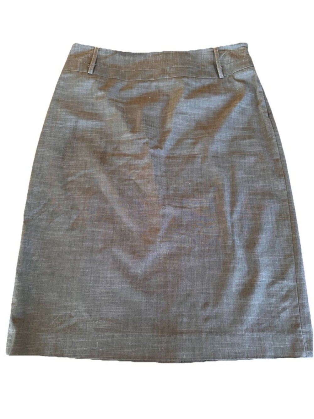 Vintage Rafaella Blue Pencil Skirt Size 8 Belt Loops Side Zip Officecore
